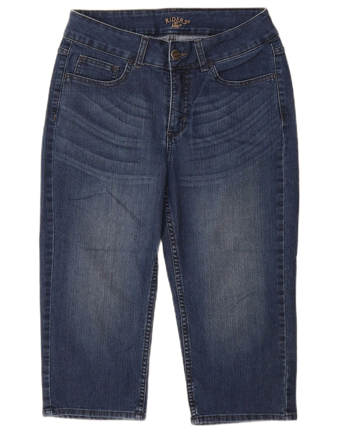 Женские джинсы-капри свободного покроя LEE, размер США 8, средний размер W28 L18, синий хлопок