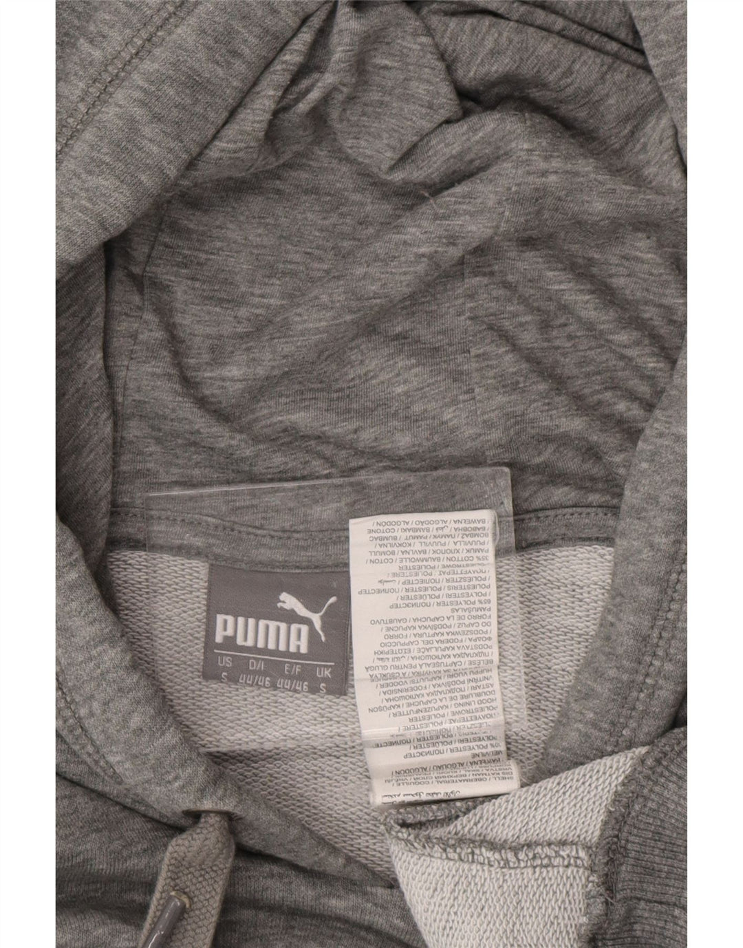 Мужской джемпер с капюшоном PUMA, маленький серый, полиэстер с крапинками