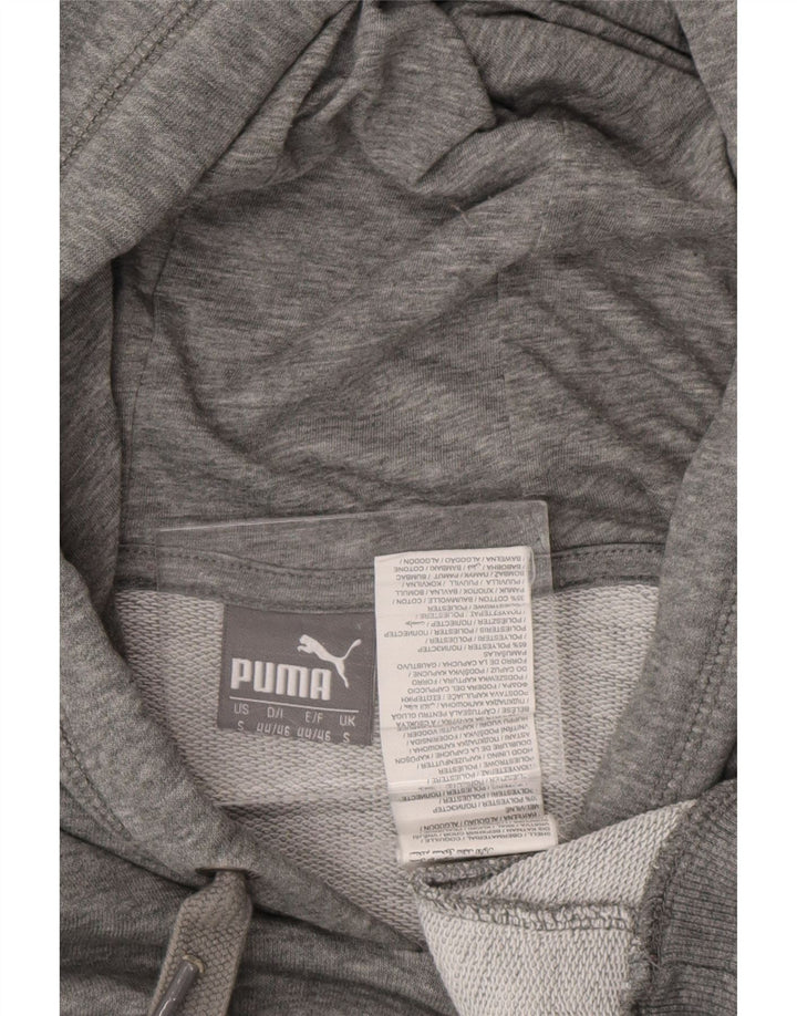 Мужской джемпер с капюшоном PUMA, маленький серый, полиэстер с крапинками