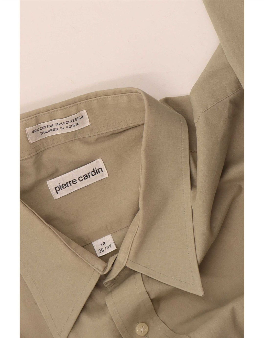 Мужская рубашка Pierre Cardin, размер 18, 2XL, бежевый хлопок