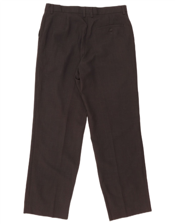 Мужские прямые костюмные брюки Marks & Spencer W34 L31 черные