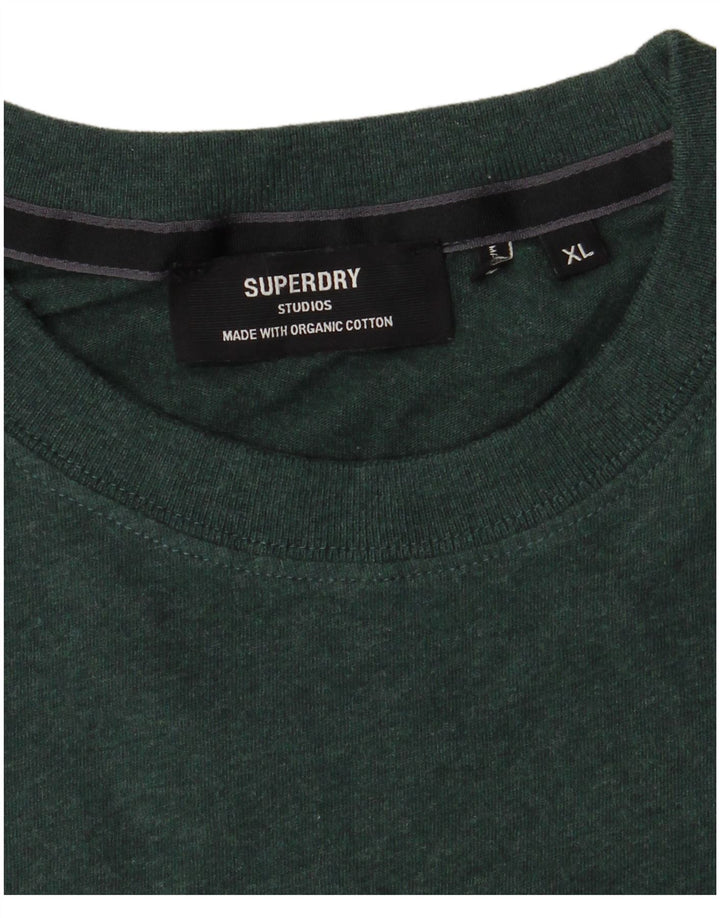 Мужская футболка Superdry Top XL, зеленый хлопок