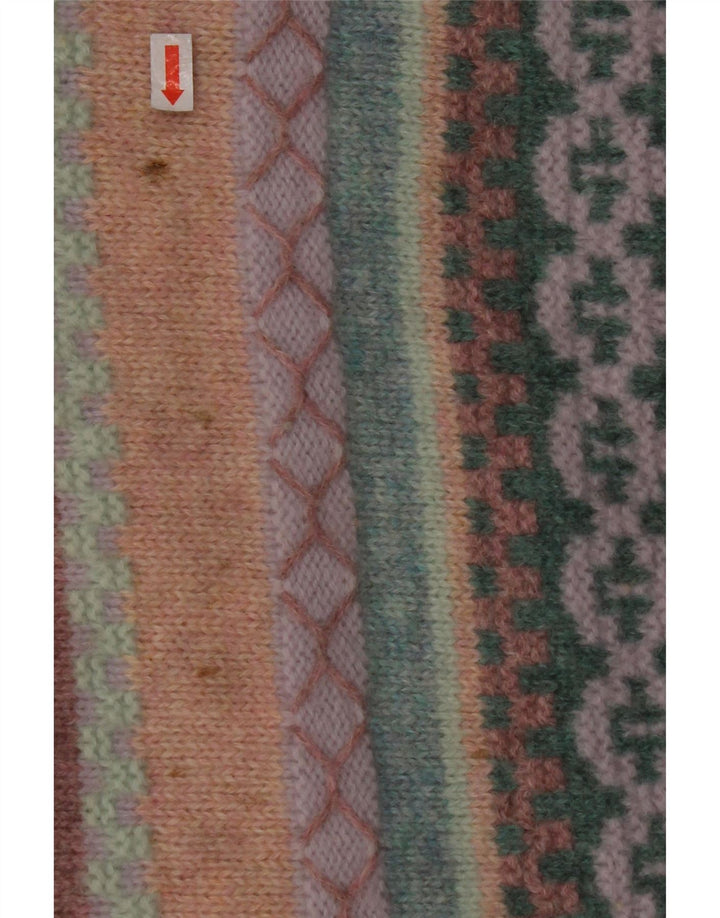 Женский джемпер с круглым вырезом BENETTON UK 16, большой, в разноцветную полоску