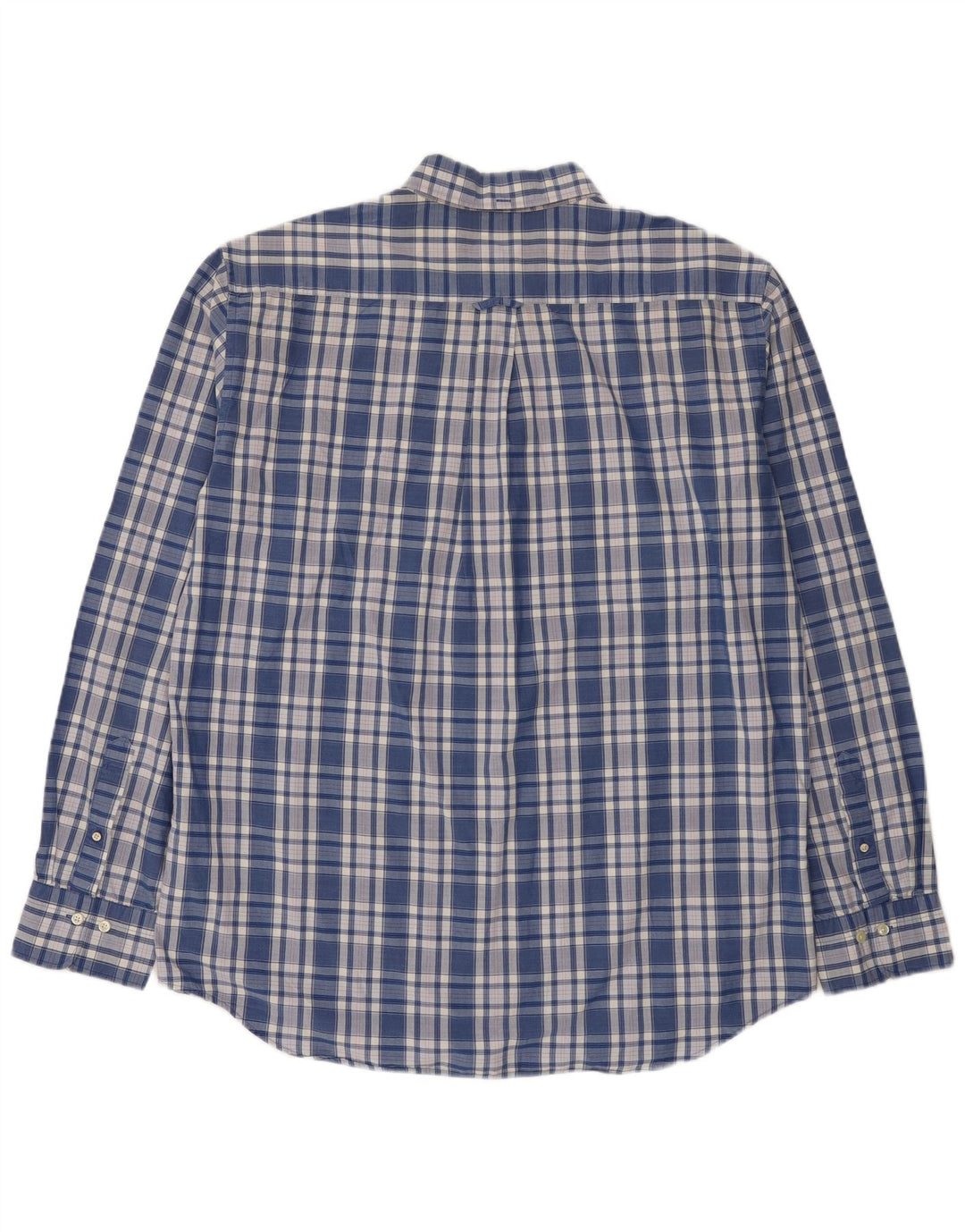 Мужская рубашка Gant, размер 45/46, 18, 2XL, синяя клетка, хлопок