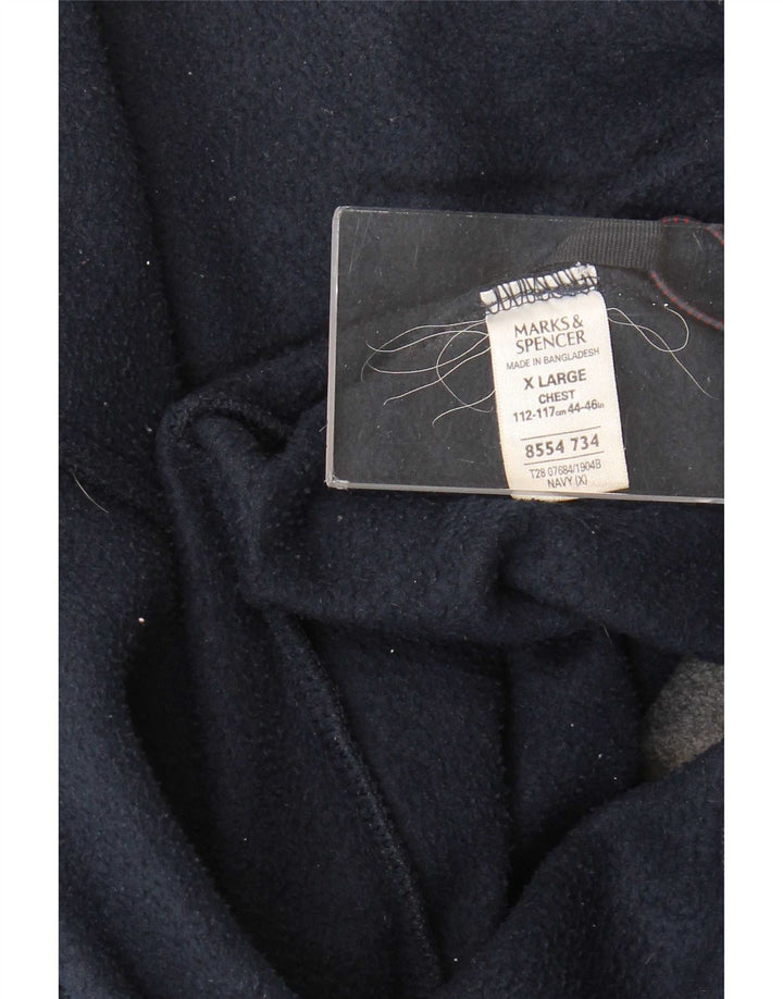 Мужская флисовая куртка Marks & Spencer UK 42 XL темно-синяя, полиэстер