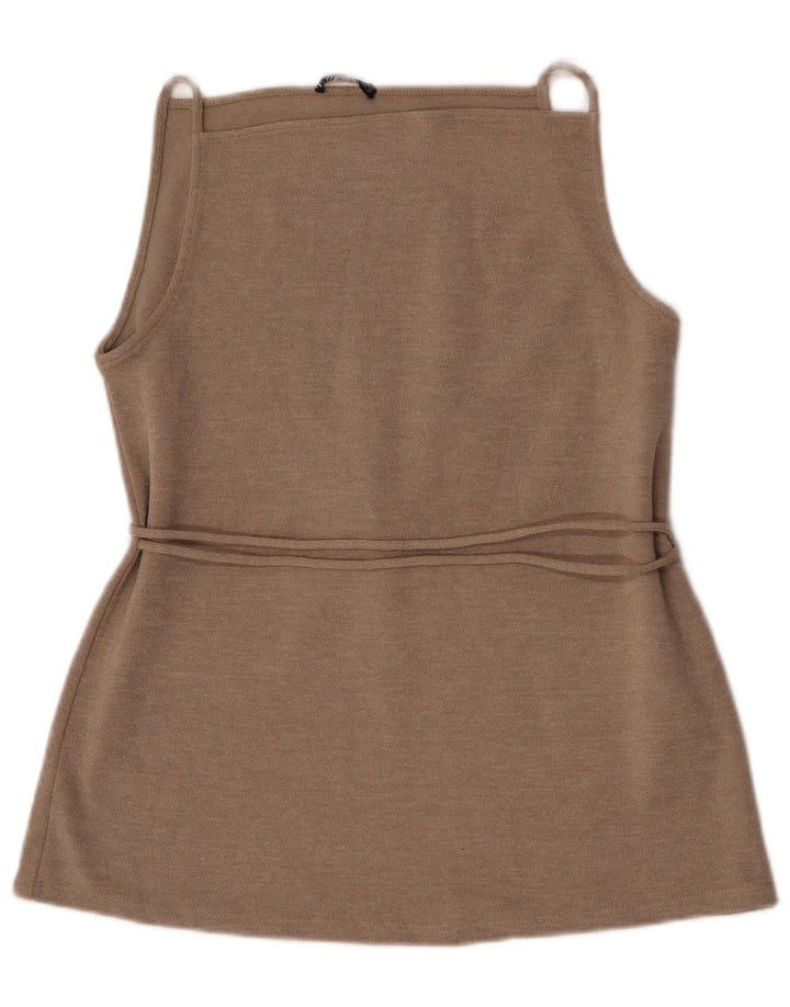 Женский жилет Zara UK 12, средний бежевый, хлопок