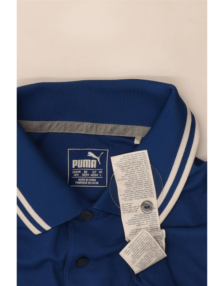 Мужская рубашка-поло Puma, большая синяя, полиэстер