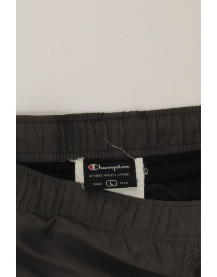 CHAMPION Mens Sport Shorts Large Grey Colourblock Polyester Vintage Champion and Second-Hand Champion from Messina Hembry 