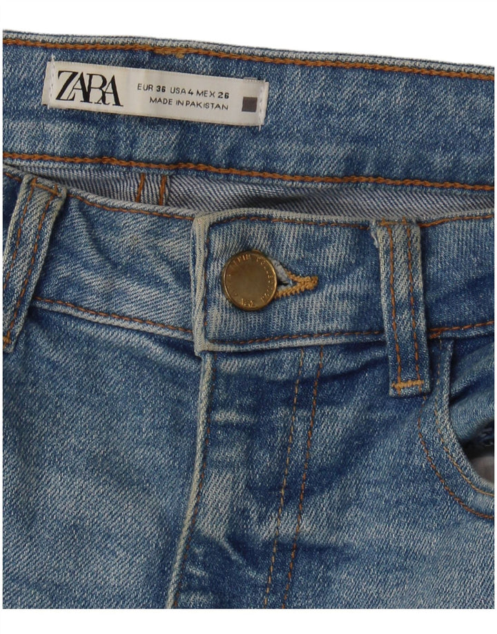 Женские расклешенные джинсы Zara EU 36 XS W26 L30 синие