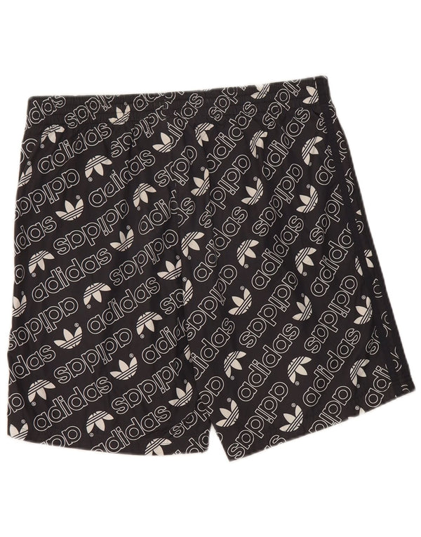 Спортивные шорты Adidas для мальчиков с рисунком 15-16 лет, черный полиэстер