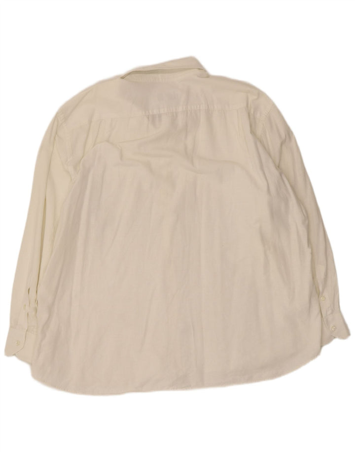 Мужская рубашка Roccobarocco, размер 49, 3XL, белый хлопок