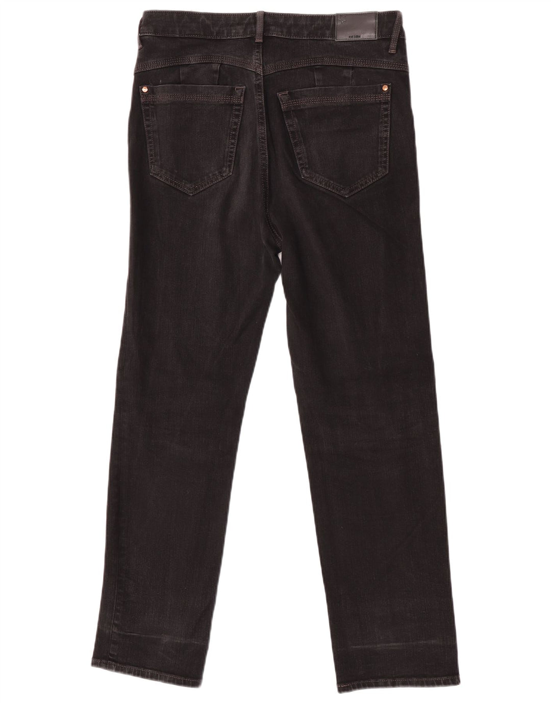 Женские прямые джинсы Marks & Spencer UK 12, средние W32 L27, черный хлопок