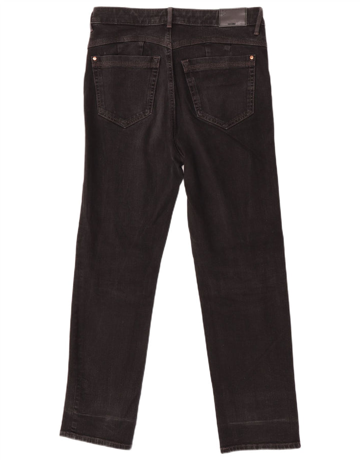 Женские прямые джинсы Marks & Spencer UK 12, средние W32 L27, черный хлопок