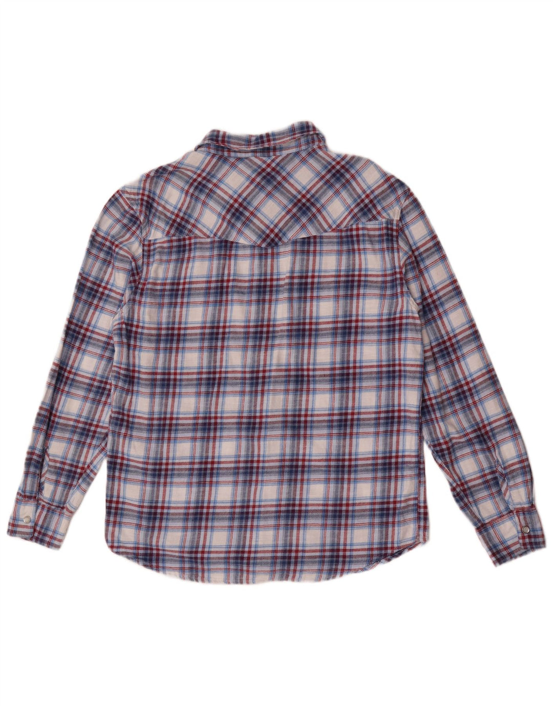 Мужская фланелевая рубашка Levi's, хлопковая синяя клетка среднего размера