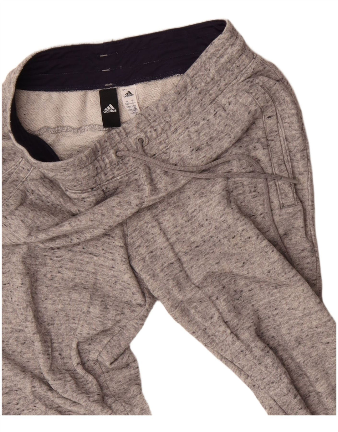 Женские спортивные брюки ADIDAS Джоггеры Великобритания 8/10 маленькие серые в крапинку