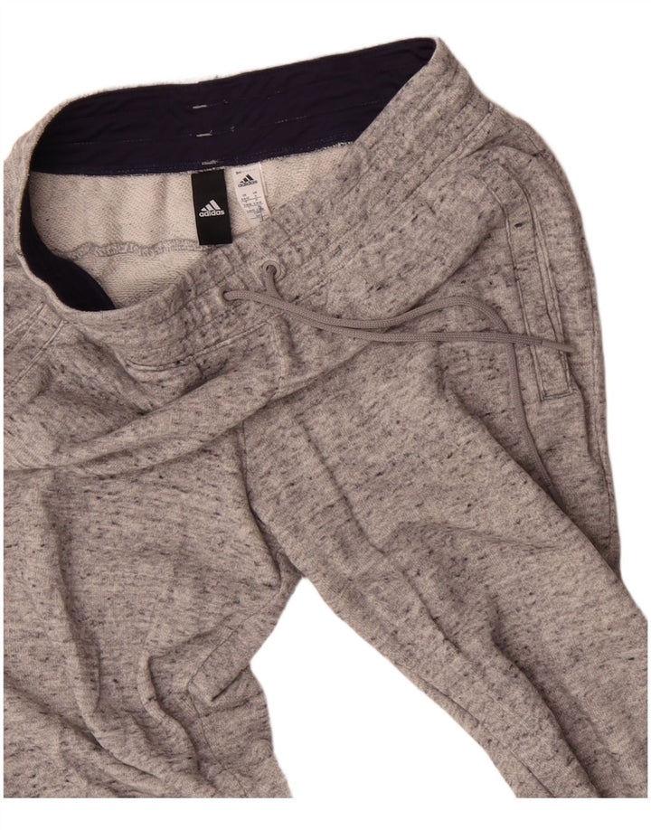 Женские спортивные брюки ADIDAS Джоггеры Великобритания 8/10 маленькие серые в крапинку