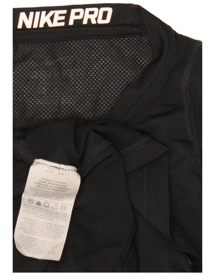 Мужской топ с графикой Nike Dri Fit с длинными рукавами, маленький черный полиэстер