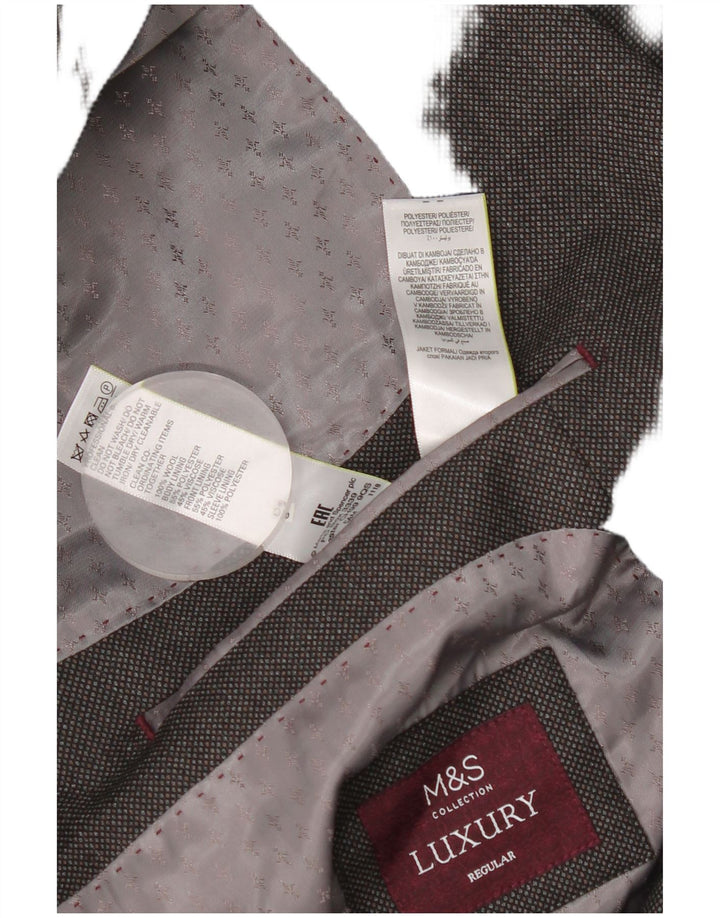 Мужской пиджак стандартного кроя с двумя пуговицами Marks & Spencer, Великобритания, 46 XL, серый