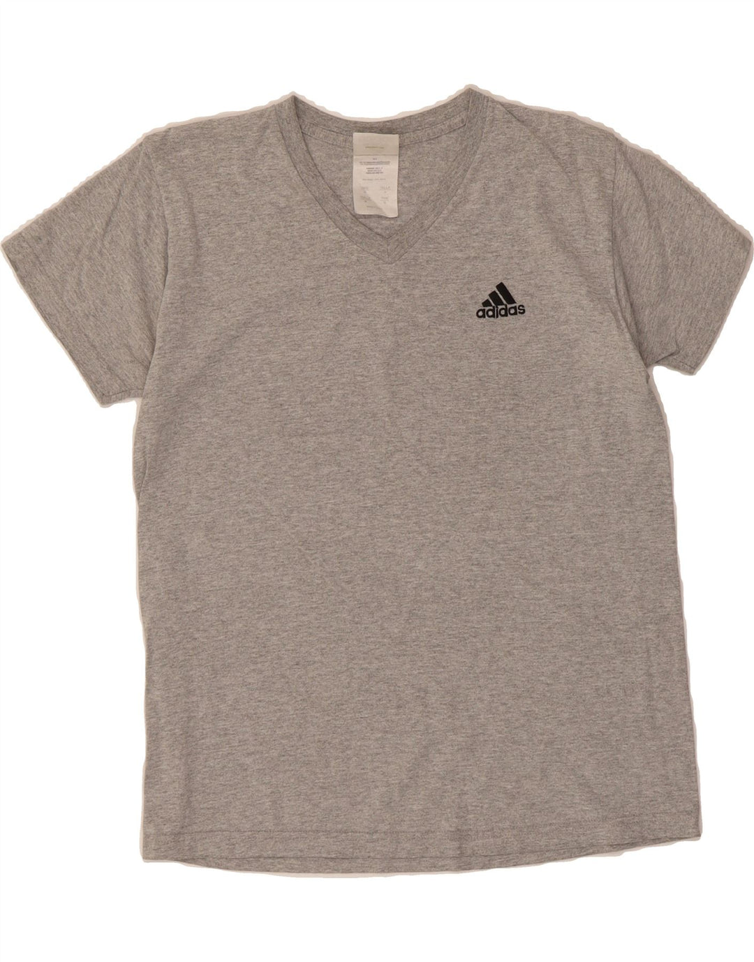 ADIDAS Womens T-Shirt Top UK 14 Medium Grey Cotton Vintage Adidas and Second-Hand Adidas from Messina Hembry 