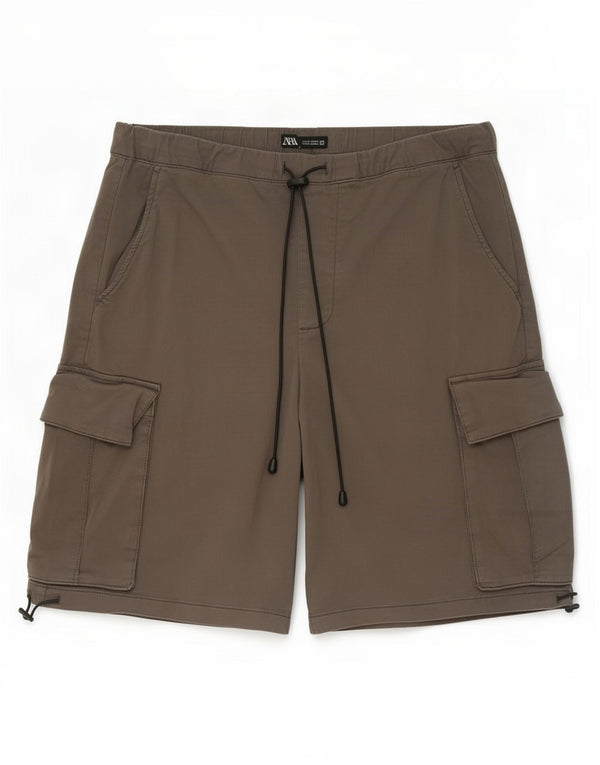 Мужские шорты карго Zara Medium W31 Серые, хлопок