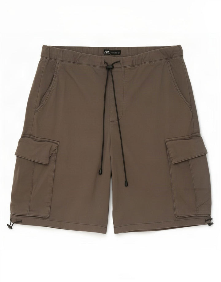 Мужские шорты карго Zara Medium W31 Серые, хлопок