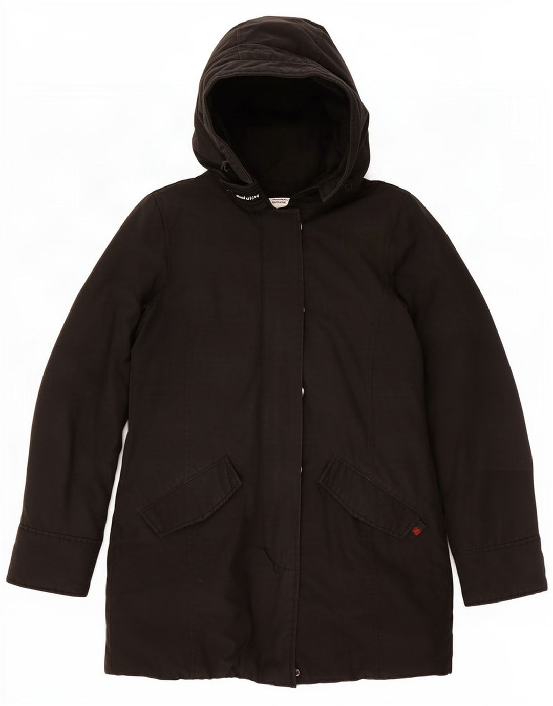 Женская пуховая куртка оверсайз с капюшоном Woolrich UK 6 XS, черная