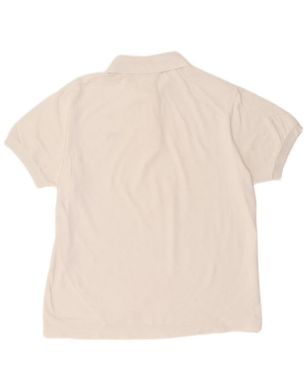 Мужская рубашка-поло классического кроя Lacoste, размер 8, 3XL, белый хлопок