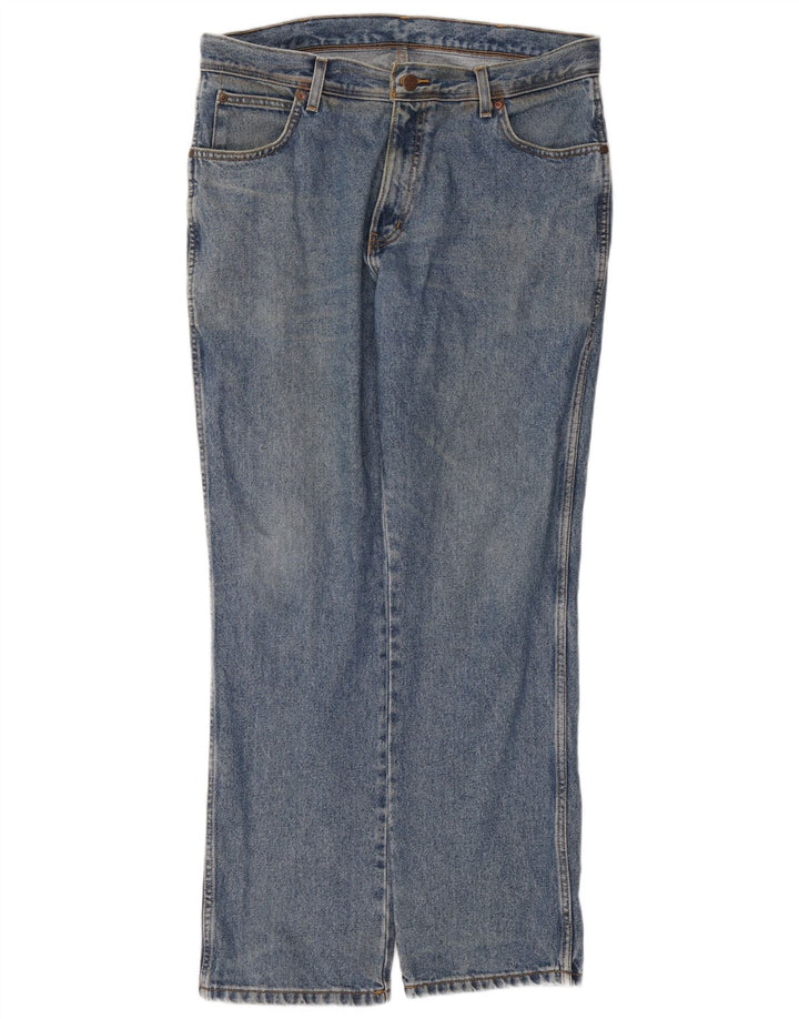 Мужские прямые джинсы Wrangler стандартного кроя W36 L32, синие, хлопок