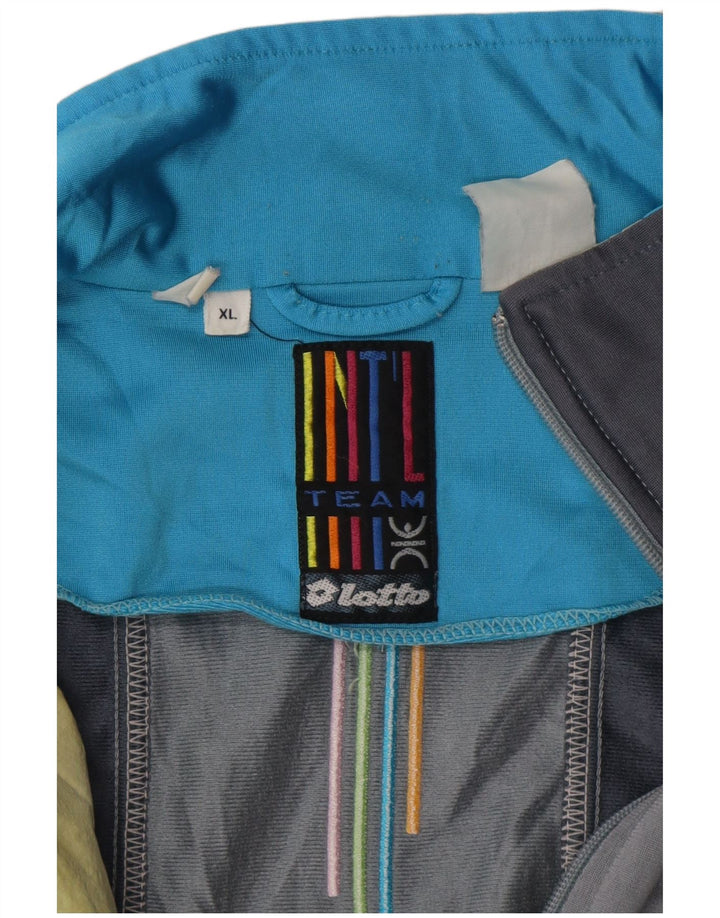 LOTTO Мужской спортивный костюм Top Jacket XL Серый с цветными блоками