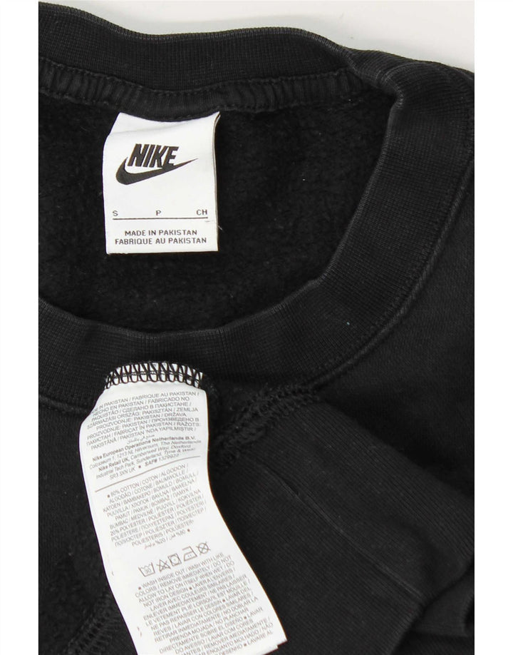 Женский джемпер оверсайз-свитшот Nike UK 10, маленький черный хлопковый