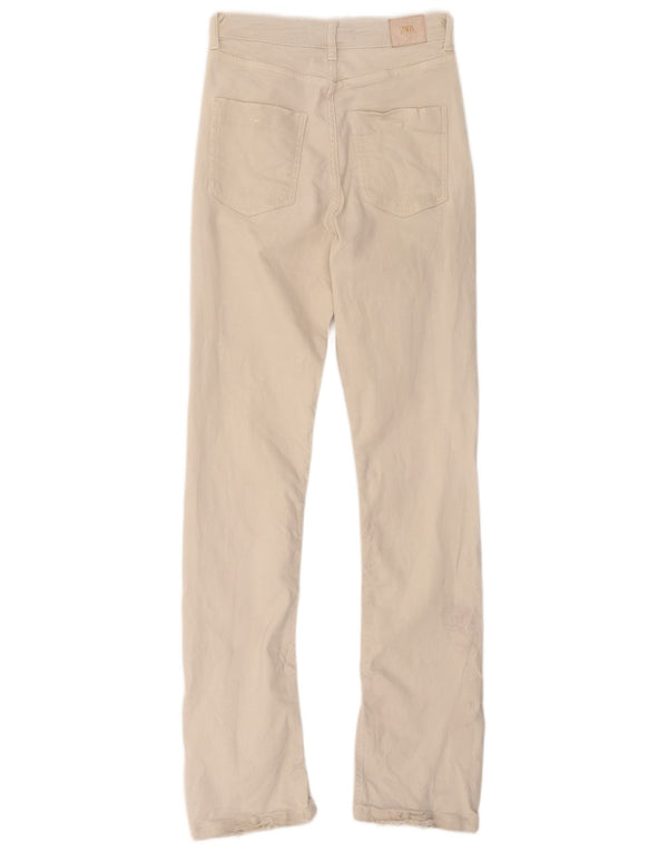 Женские прямые джинсы Zara EU 36 XS W26 L32 Бежевые