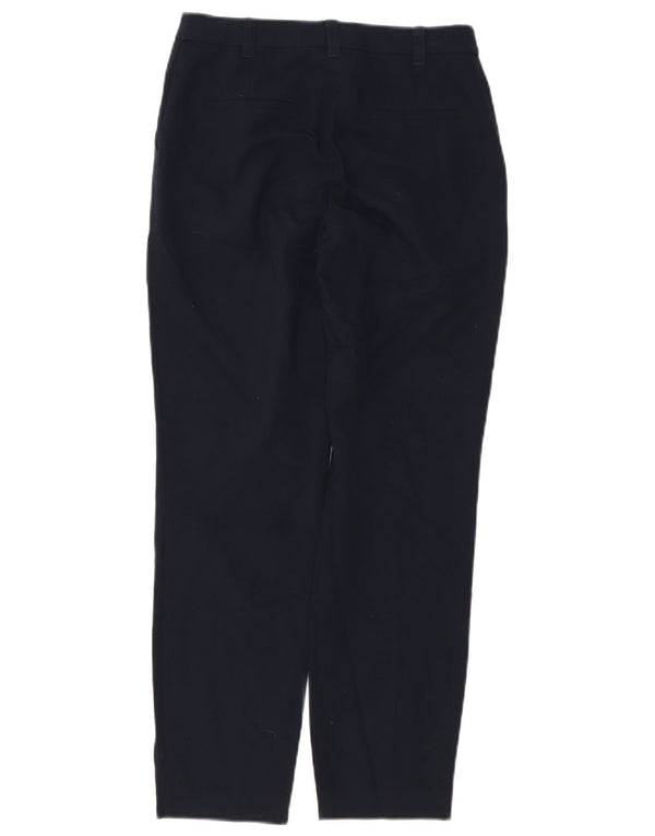 Женские прямые костюмные брюки Topshop Petite UK 4 XS W24 L27 темно-синие