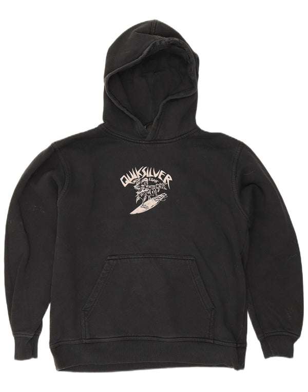 Quiksilver Boys Graphic Hoodie Jumper 13-14 Years Black