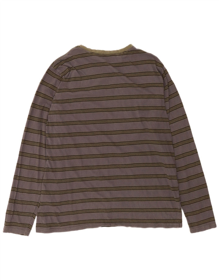 Мужской топ Volcom с длинным рукавом 2XL, хлопок в серую полоску