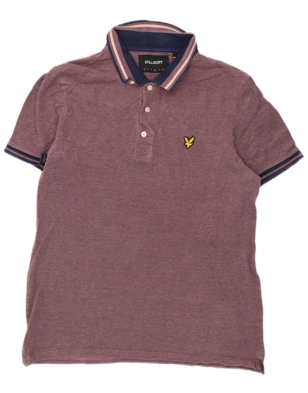 Мужская рубашка-поло Lyle & Scott, большая розовая хлопковая ткань