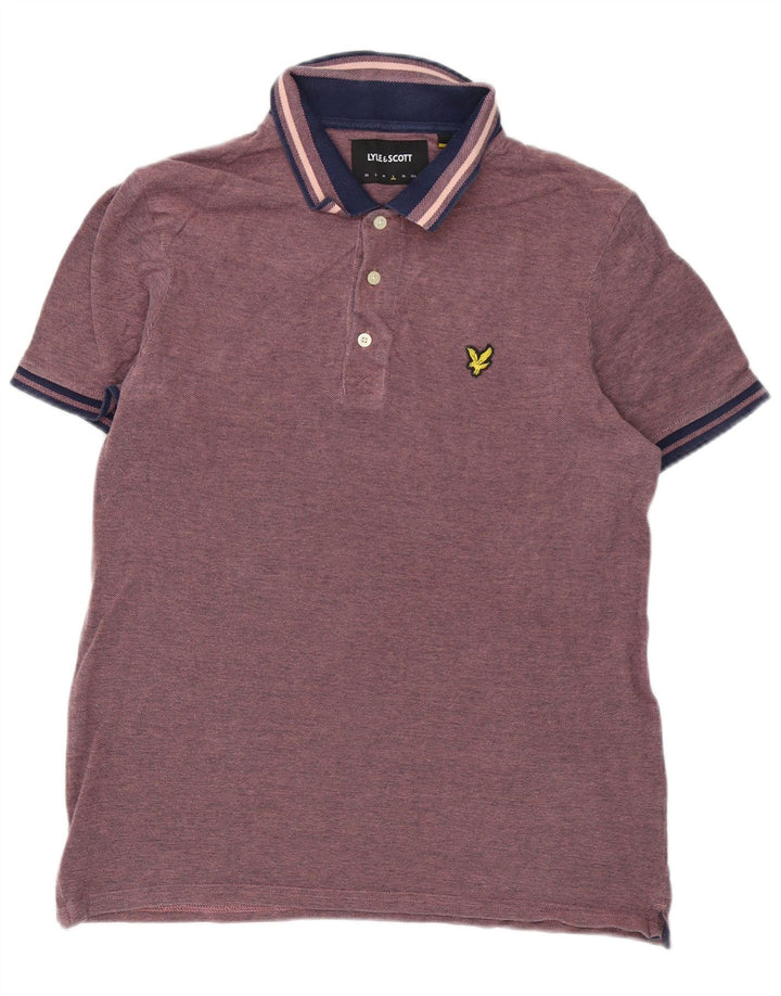 Мужская рубашка-поло Lyle & Scott, большая розовая хлопковая ткань