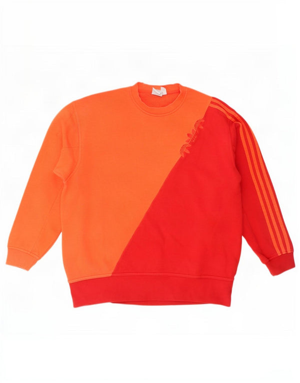 Женский свитер с рисунком Adidas UK 8, маленький оранжевый цветной блок