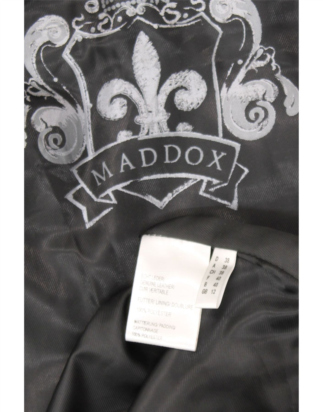 Женское кожаное стеганое пальто с капюшоном Maddox UK 12, кожа среднего черного цвета