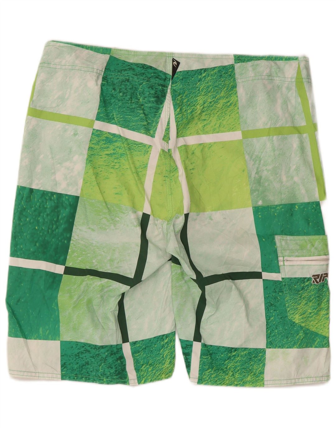 Мужские шорты для плавания с рисунком Rip Curl, большие зеленые полиэстер в клетку