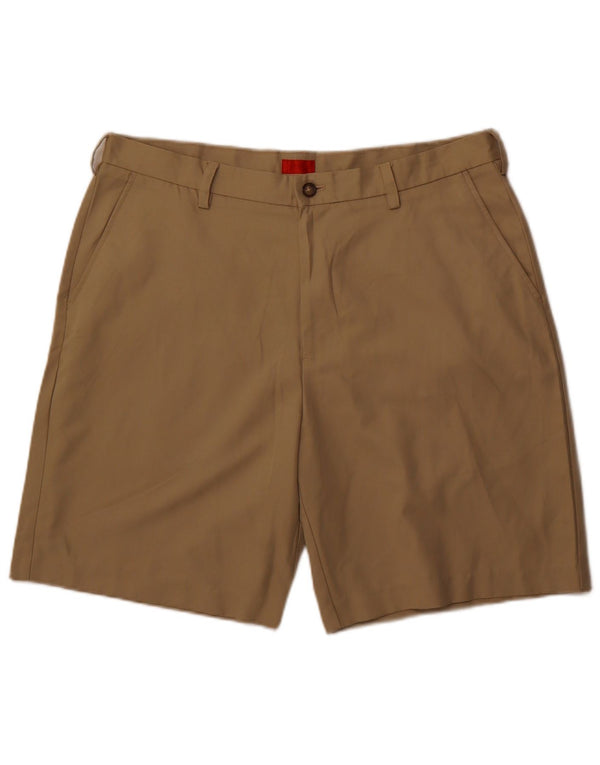 Izod Mens Chino Shorts W38 XL Beige Polyester