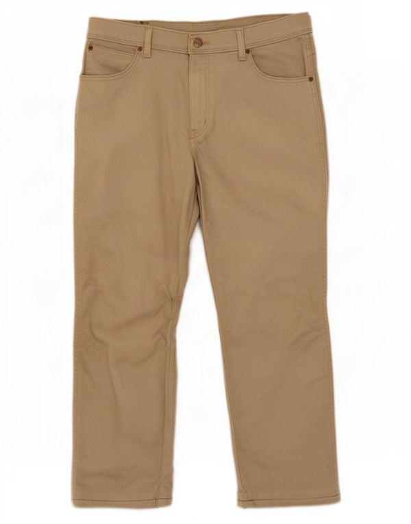 Мужские укороченные джинсы Wrangler W36 L25, бежевый хлопок