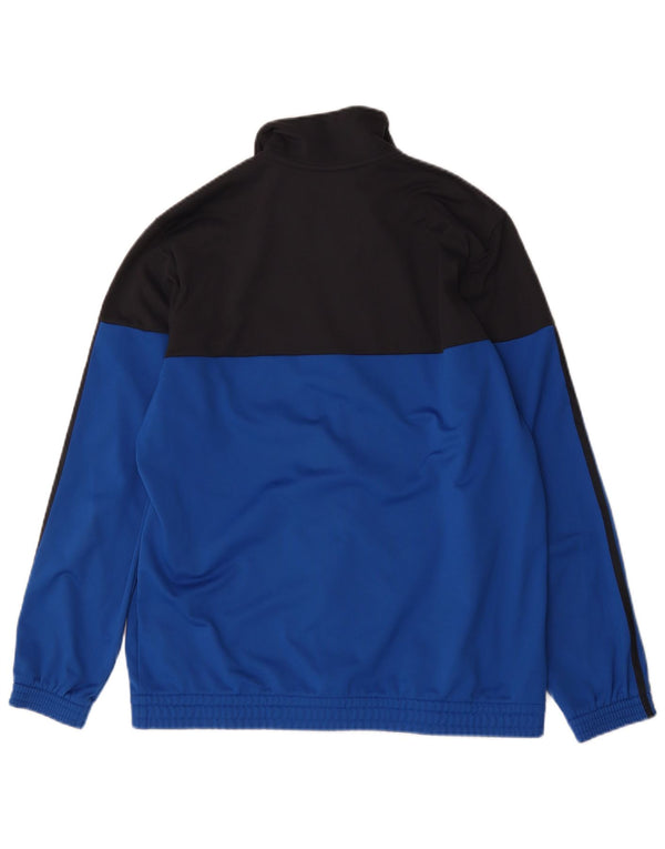 Adidas Mens Tracksuit Top Jacket UK 42/44 Large Blue Colourblock Polyester