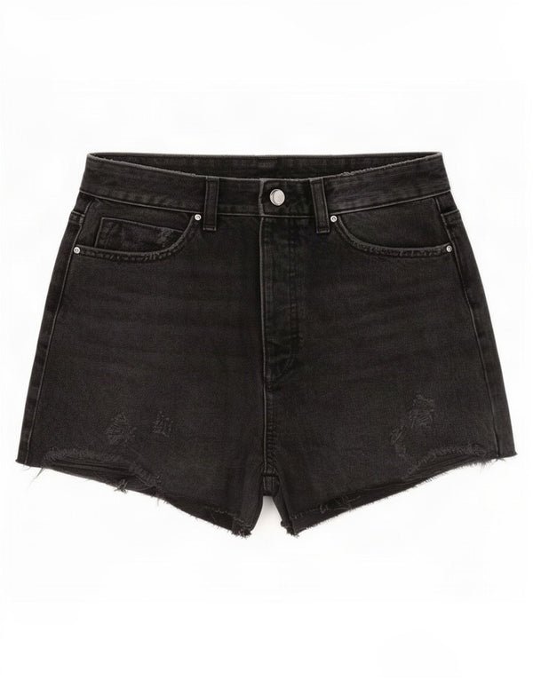 Женские джинсовые шорты Zara EU 38, маленькие, W28, серые, хлопковые