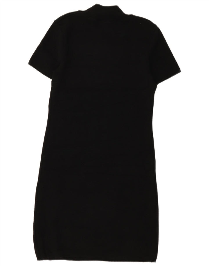 Женское платье-футболка Zara UK 14, большой черный полиэстер