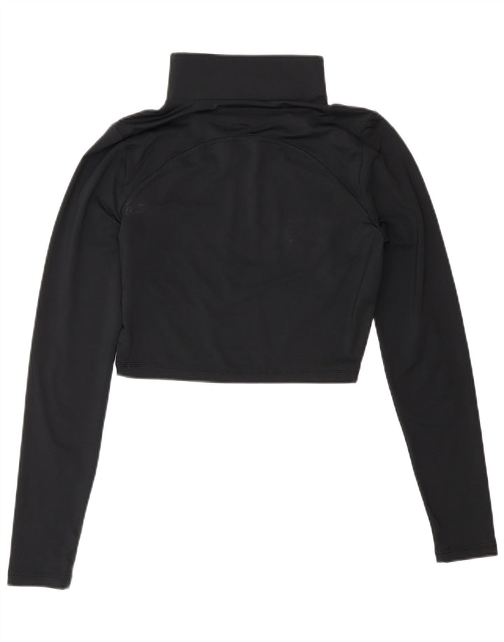 Женский укороченный пуловер с графическим принтом Under Armour, спортивный костюм, Великобритания, 8, маленький черный цвет