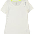 REEBOK Womens Graphic T-Shirt Top UK 10 Small White Polyester | Vintage Reebok | Thrift | Second-Hand Reebok | Used Clothing | Messina Hembry 