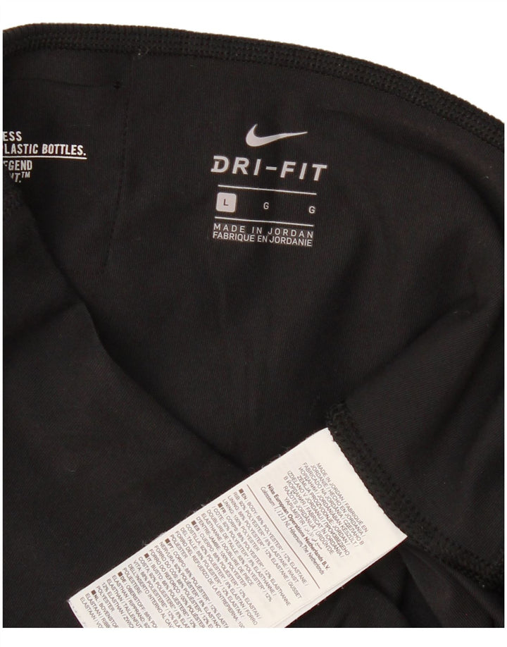 Женские леггинсы Nike Dri Fit UK 14, большие черные полиэстер