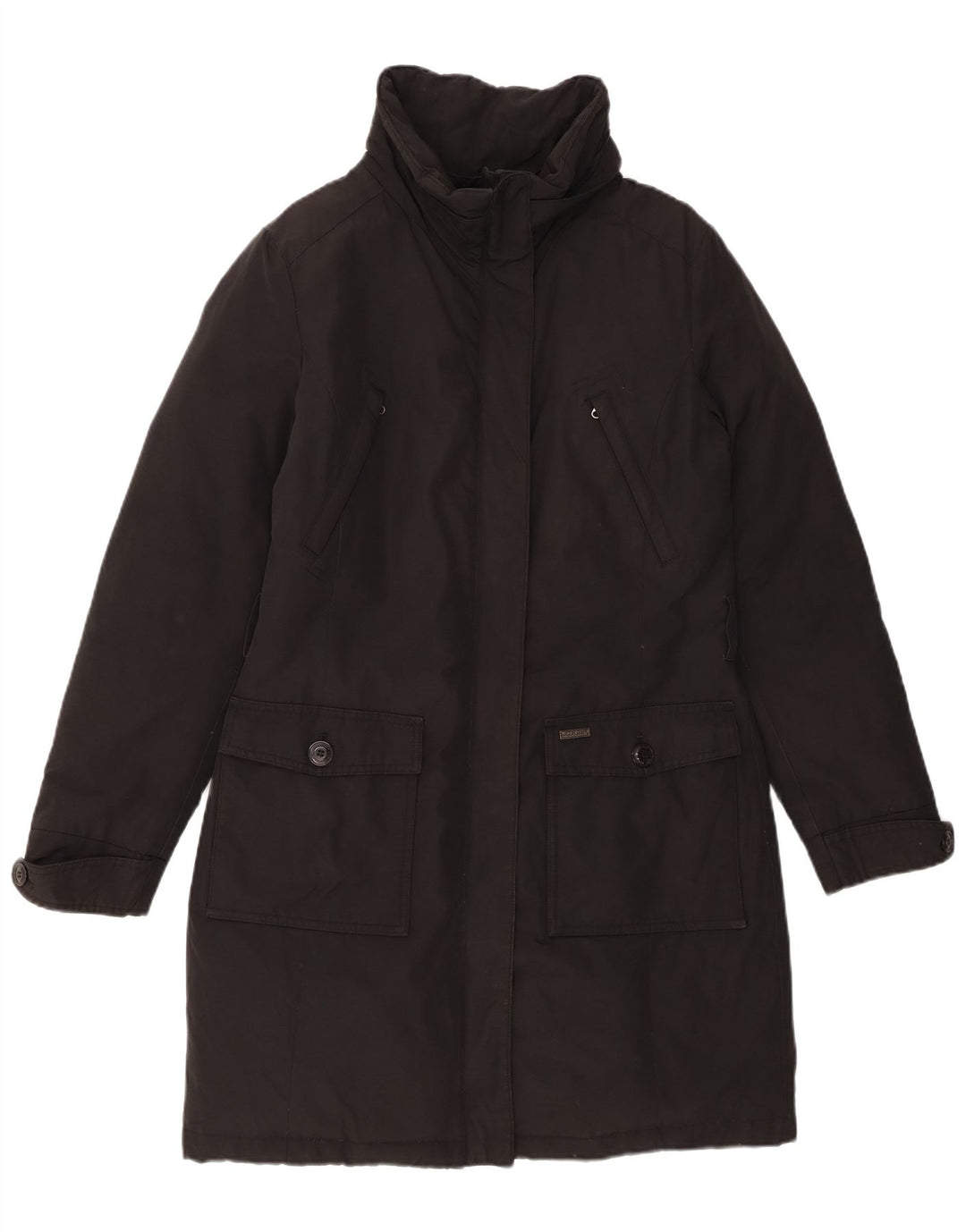 Женское стеганое пальто Woolrich UK 14, большой черный хлопок