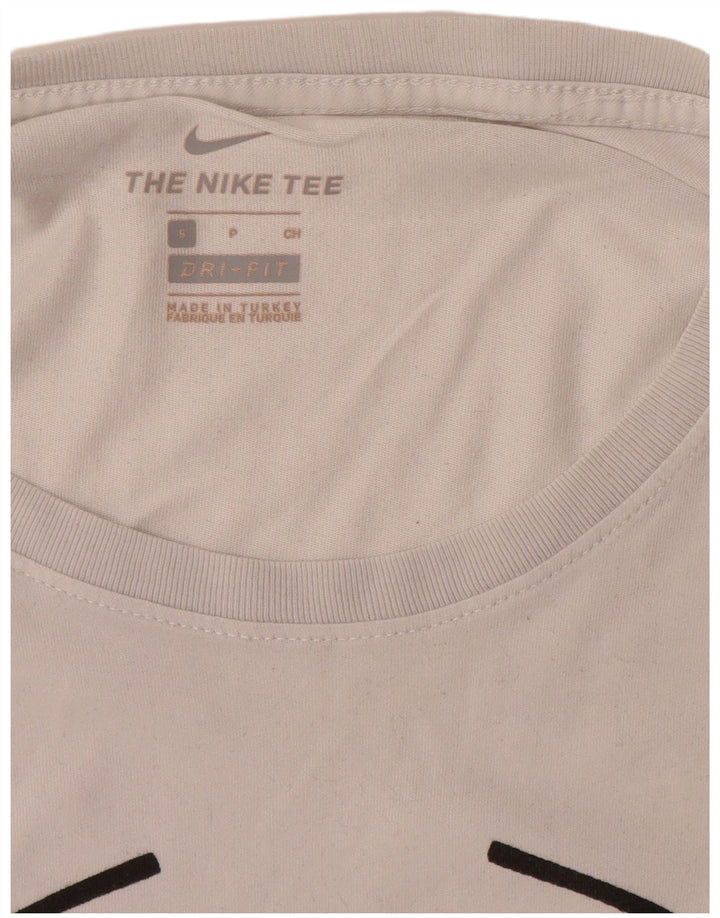 Мужская футболка с рисунком Nike Dri Fit, маленькая белая
