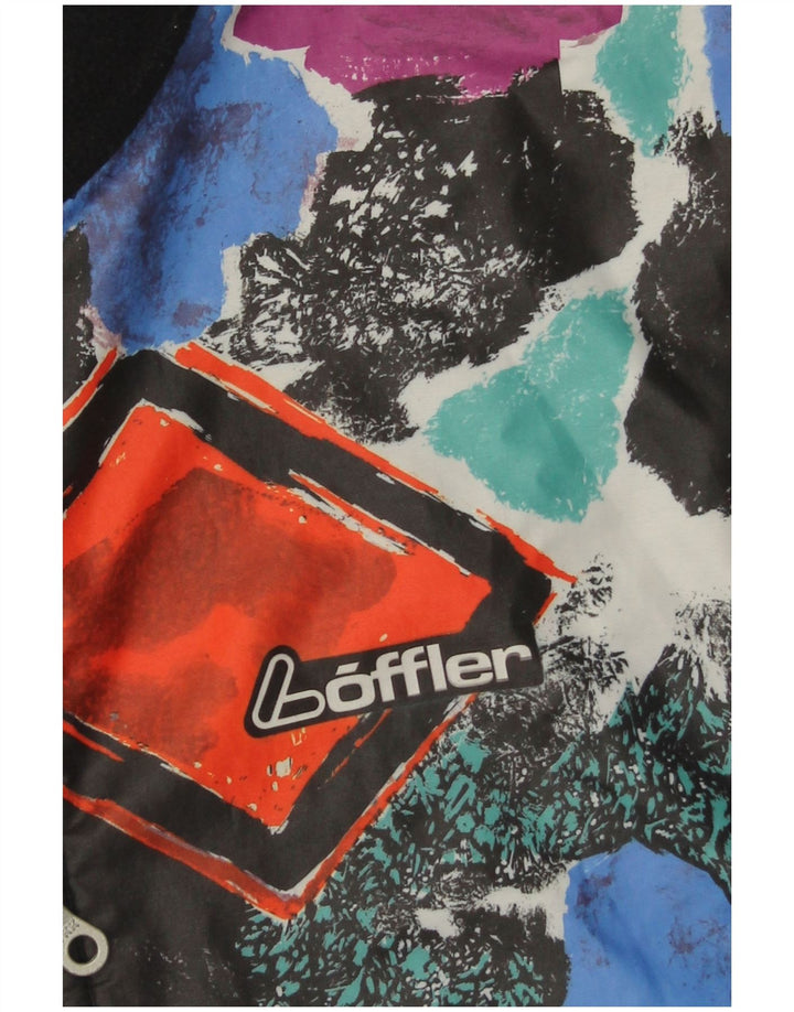 Куртка мужская флисовая Loffler UK 38 средняя черная с геометрическим узором